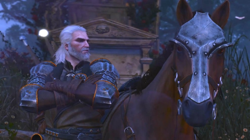 In der Nebenmission „Pferdephantome“ in The Witcher 3: Blood and Wine kann Geralt mit Plötze sprechen